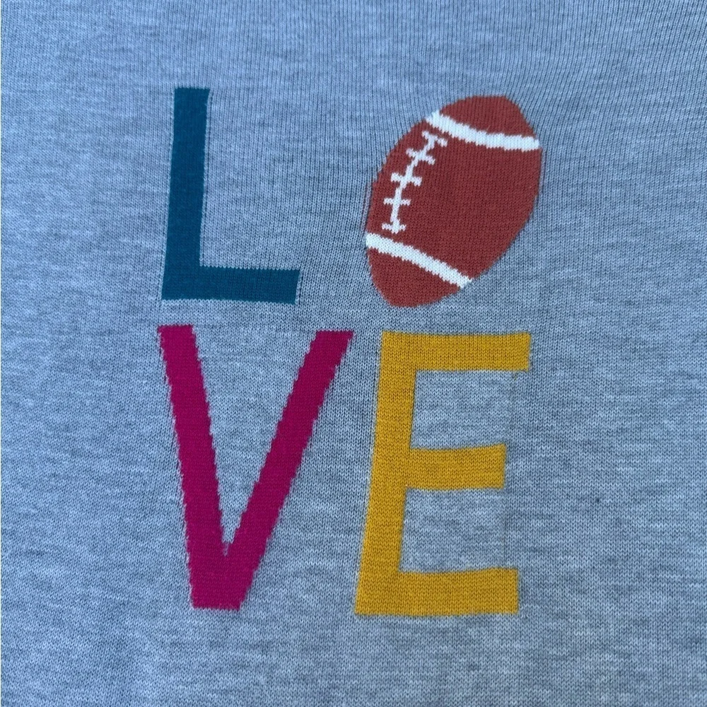 Rachel Zoe Love Football Game Day Sweater size small